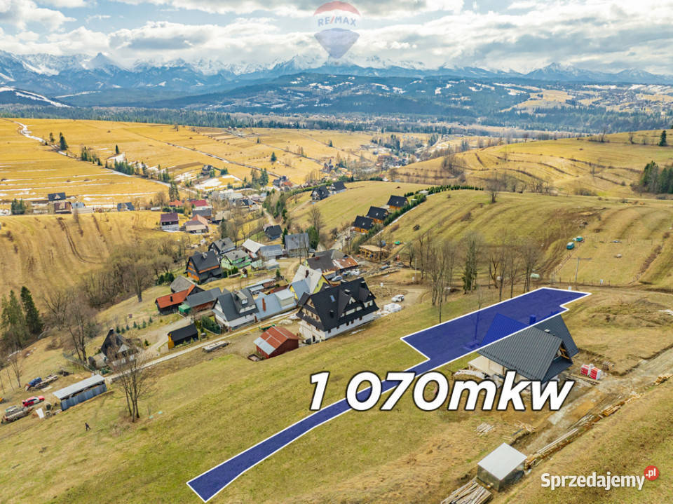 DZIAŁKA Z PANORAMĄ TATR 1070 m 16.5m Rzepiska