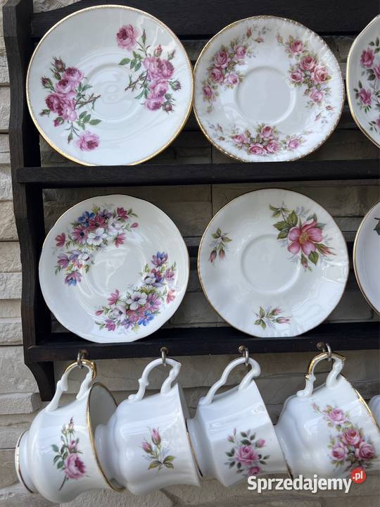 Stara porcelana angielska filiżanka sygnowana Bystrzyca Kłodzka