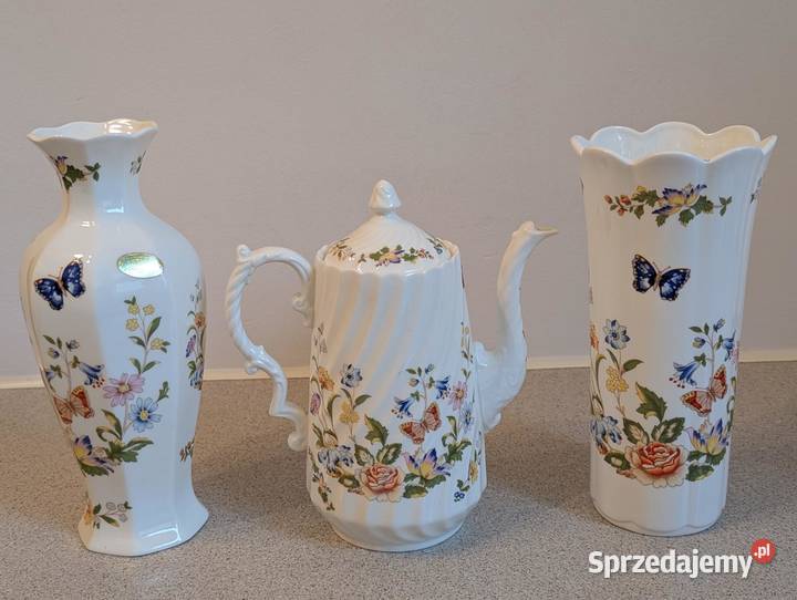 ZESTAW KAWAHERBATA Porcelana Aynsley Garden 21 wielkopolskie Piła