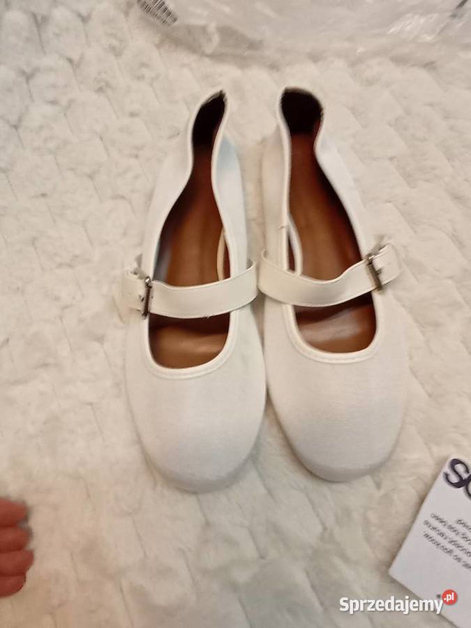 41 Asos Design Białe baleriny z Londynu Nowe 26.4cm Kraków