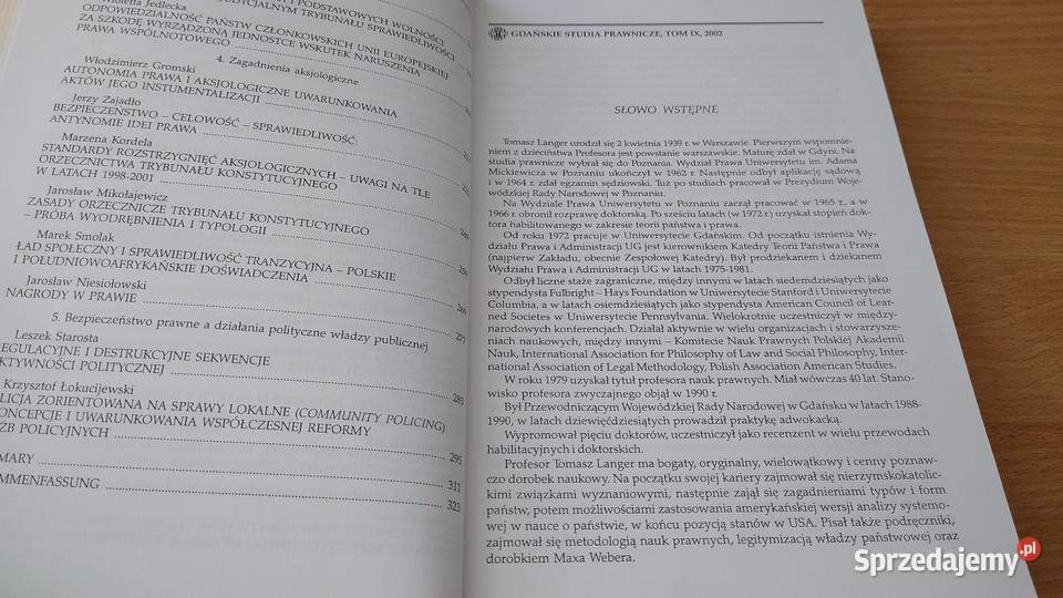 GDAŃSKIE STUDIA PRAWNICZE 9 2002 Problemy Rok wydania 2002 Gdańsk sprzedam