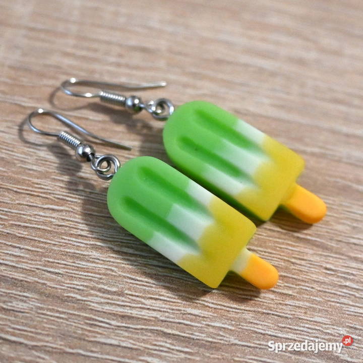 Kolczyki kolorowe lody na patyku świętokrzyskie