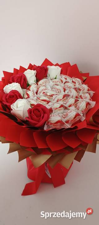 Bukiet jadalny z Raffaello bukiet ze słodyczy Delikatesy Warszawa