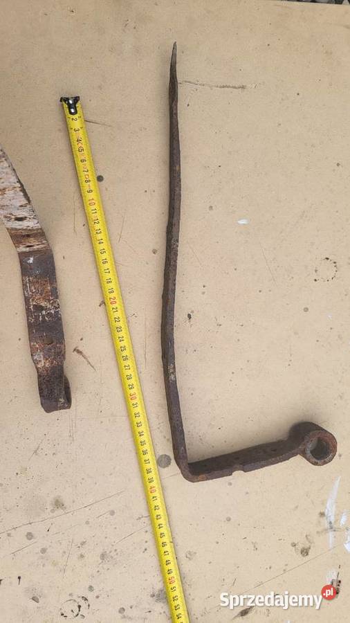 Stare kute zawiasy para zawiasów kutych furtka Brzesko