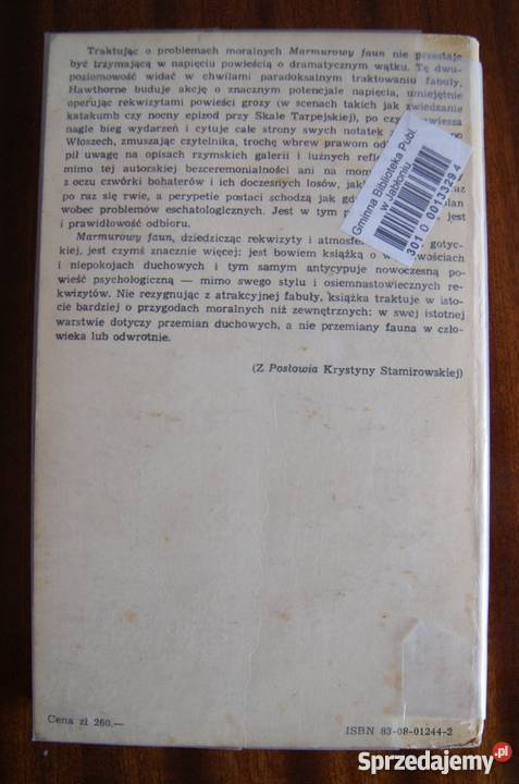 Nathaniel Hawthorne Marmurowy faun Parczew