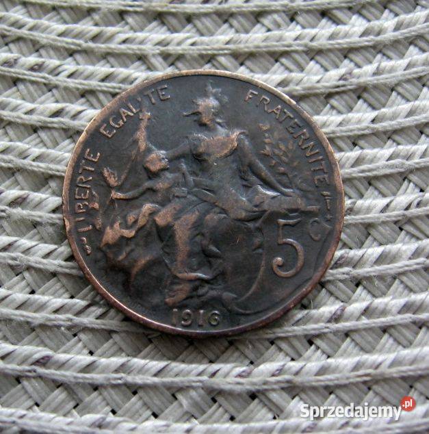 Francja 5 Centymów 1916r Kalisz sprzedam