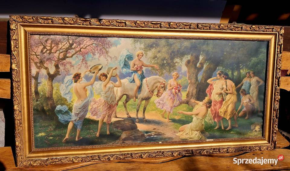 Duży obraz dekoracyjny scena mitologiczna piękna Dom i Ogród Świecie