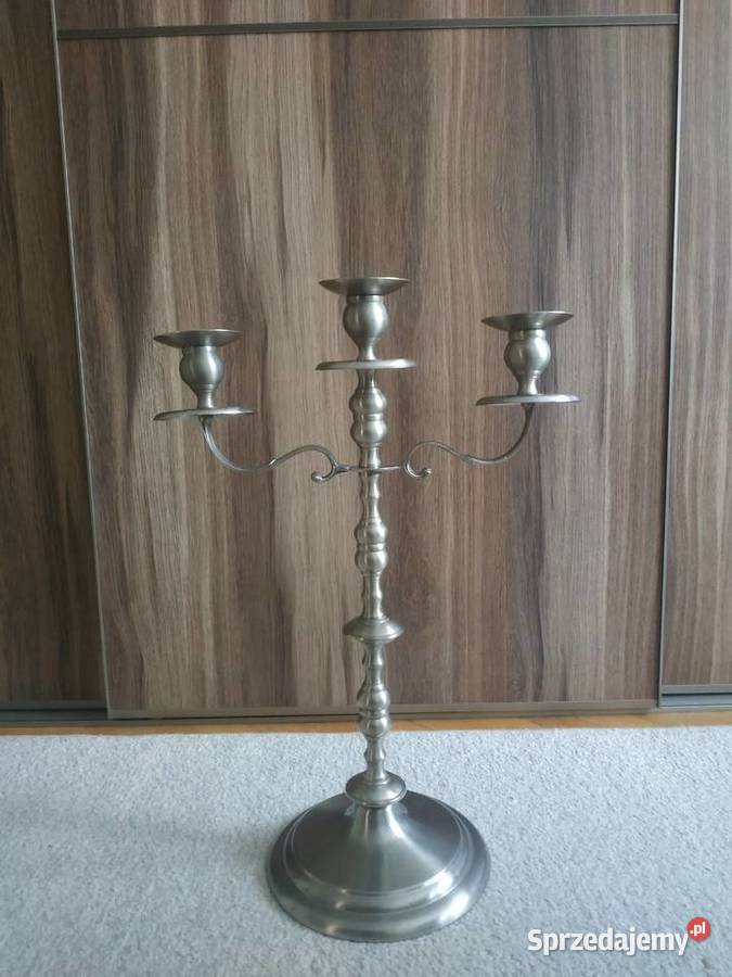 Świecznik metalowy 2x kandelabr vintage retro Warszawa sprzedam