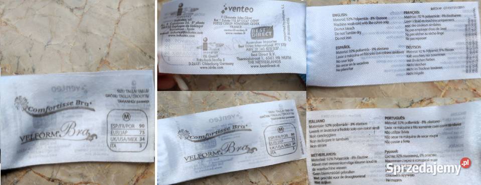 komplet 3 sztuki biustonosz stanik sportowy Inna marka