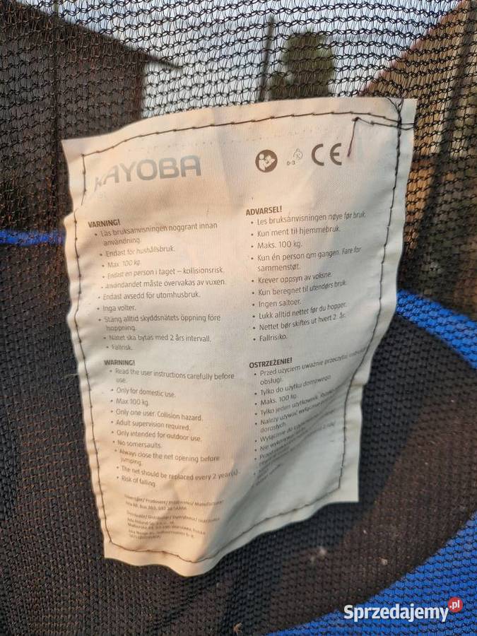 Trampolina z siatką ochronną i drabinką Kayoba Pozostałe Głogowa