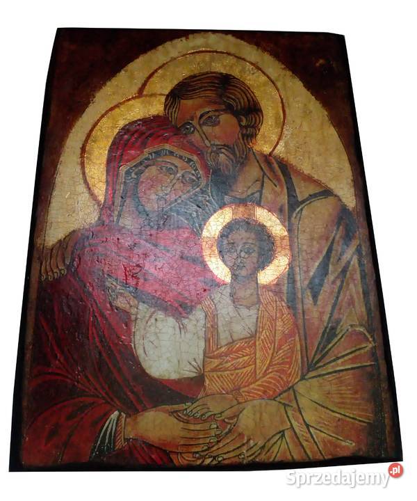 Święta Rodzina IKONA PISANA 21x29 malowana Ostrów sprzedam
