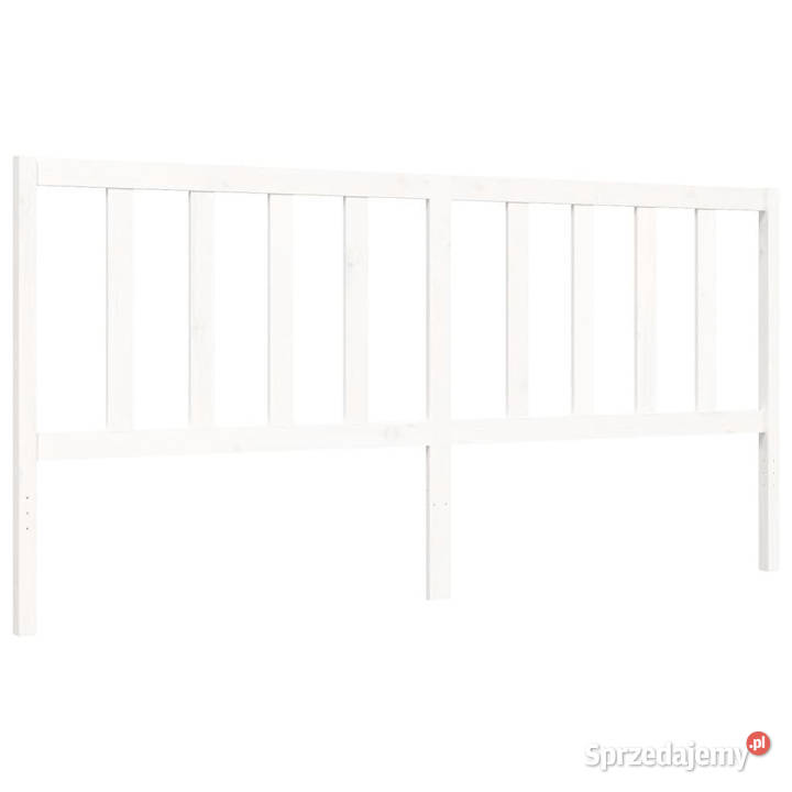 Łóżko bez materaca białe lite drewno sosnowe 205cm