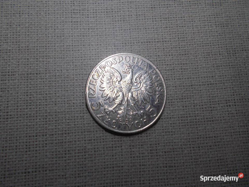 Srebrna moneta obiegowa II RP 5 z 1934 roku Warszawa