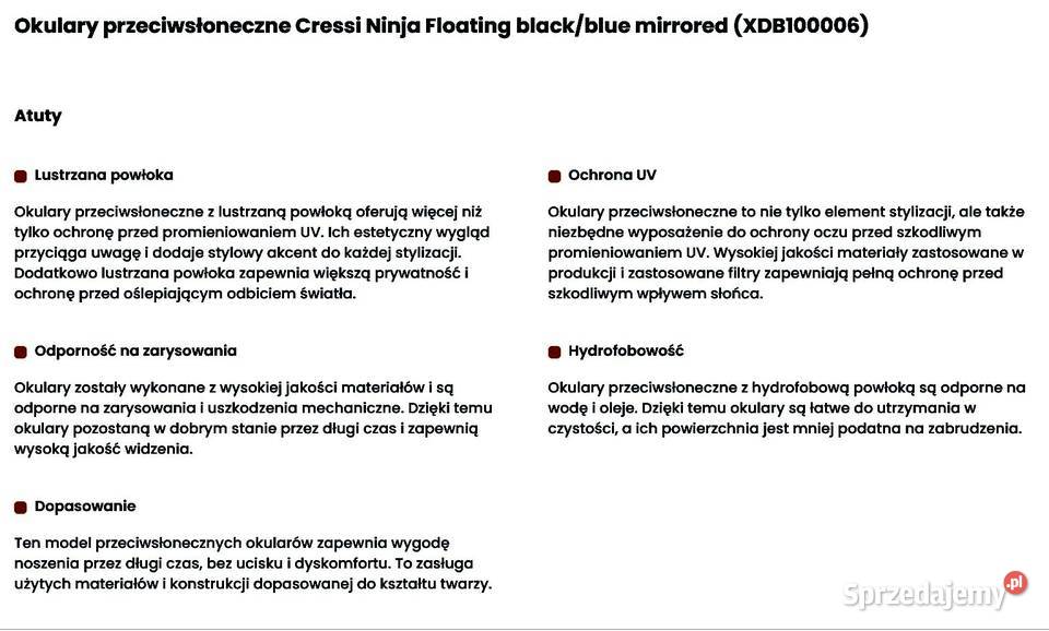 Sportowe rowerowe okulary przeciwsłoneczne Tarnów sprzedam