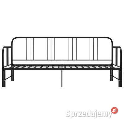 vidaXL Sofa z wysuwaną ramą łóżka czarna Warszawa sprzedam