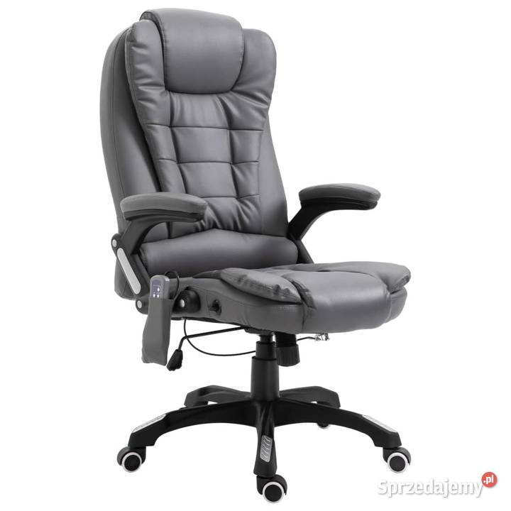 vidaXL Krzesło biurowe z masażem, antracytowe, 20237