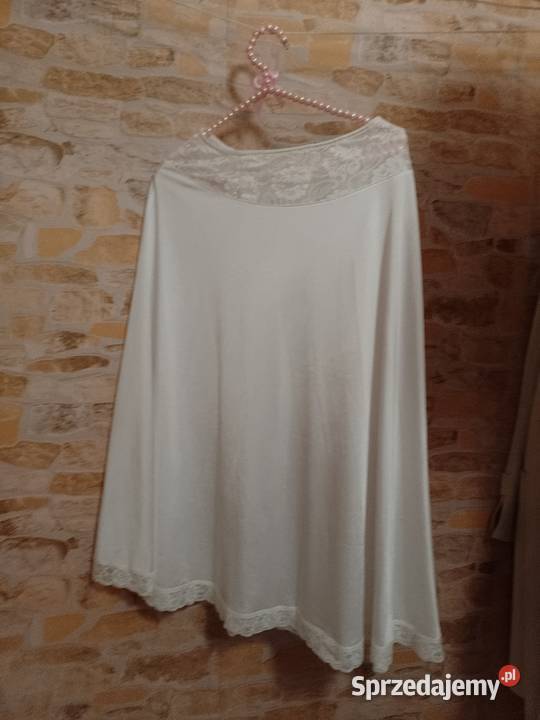 4042 LXL Ekskluzywna biała półhalka z koronką z małopolskie Kraków