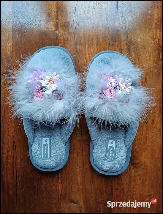 Kapcie damskie domowe z futerkiem JOMIX wygodne Warszawa