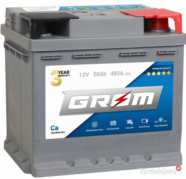 Akumulator Grom Premium 50Ah 480A Siedlce