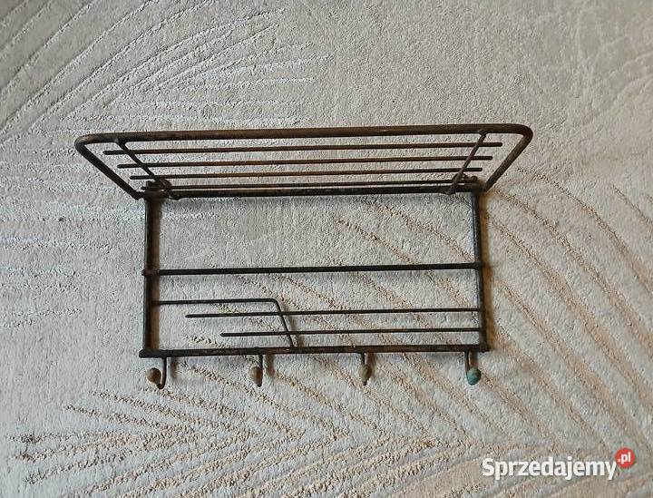 Stolik metalowy z gazetnikiem i wieszak metalowy Warszawa