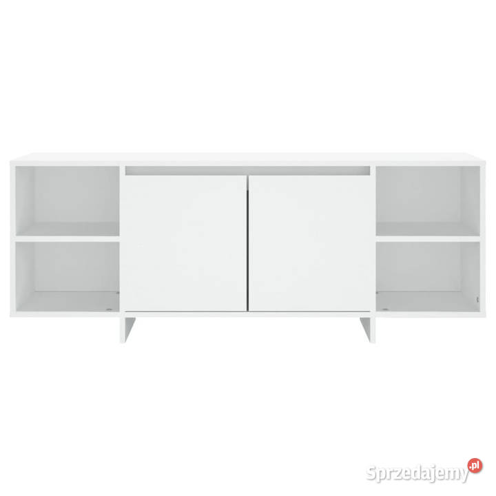 Szafka pod TV biała 130x35x50 materiał