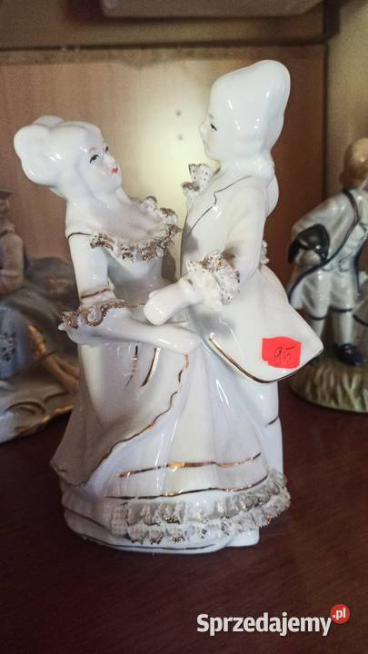 Figurka pary w tańcu Biała ze złotem pomorskie Gdańsk