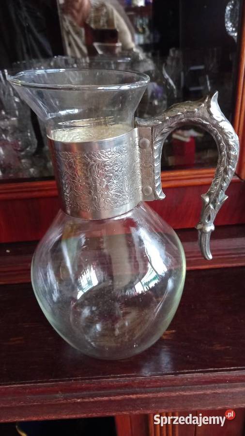 Dzbanek w srebrzone oprawie Porcelana i szkło Warszawa sprzedam