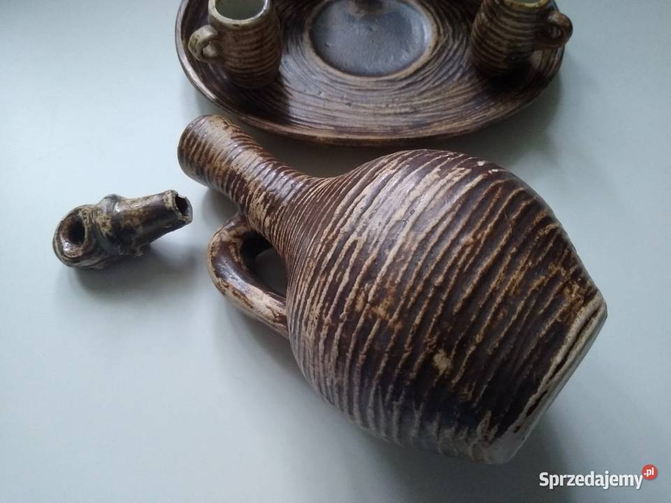 Karafka z kieliszkami Ceramika Gdańsk