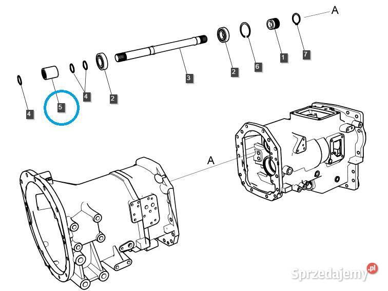 Łącznik wałka PTOWOM TRG283 LS Tractor 40031371 Skrzynia biegów Tajęcina sprzedam