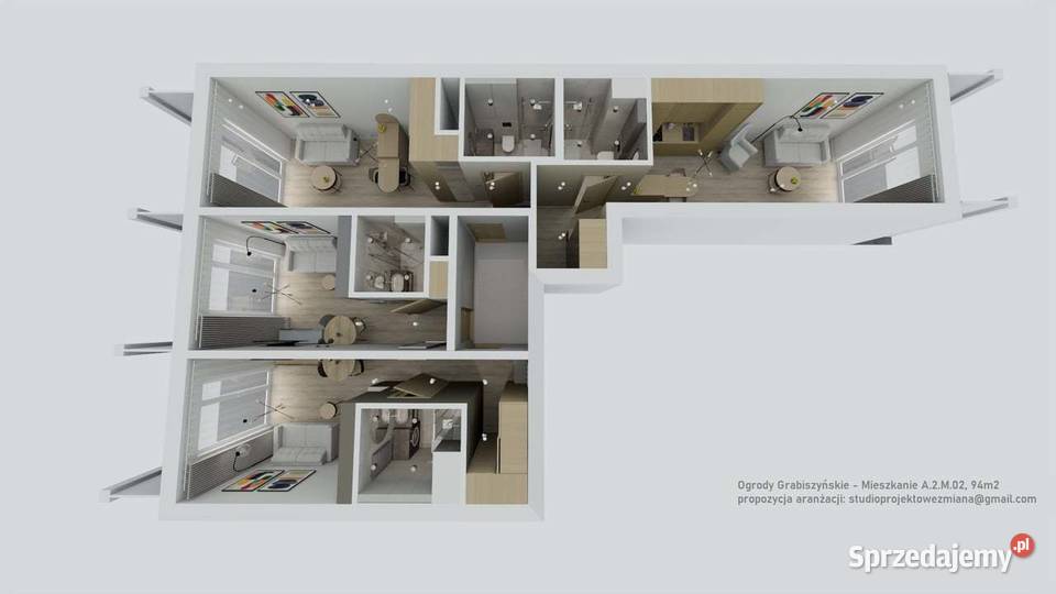 4pok 94met Grabiszyńskie Ogrody 4 KAWALERKI Wrocław