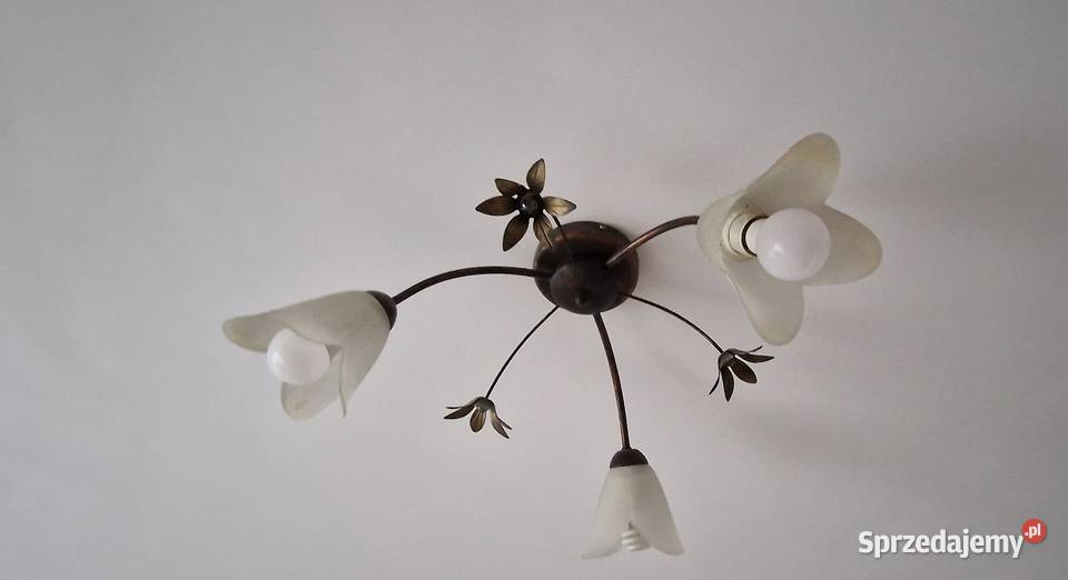 lampa sufitowa trzyramienna kwiat kwiatki małopolskie
