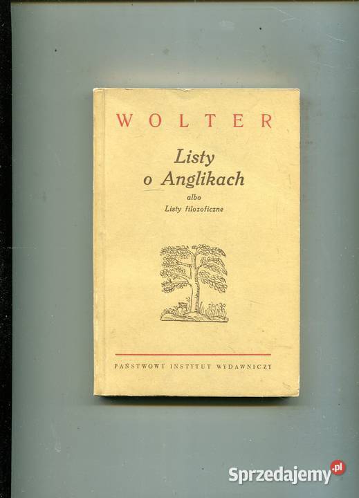 Listy o Anglikach albo Listy filozoficzne Wolter Rok wydania 1955 zachodniopomorskie Szczecin