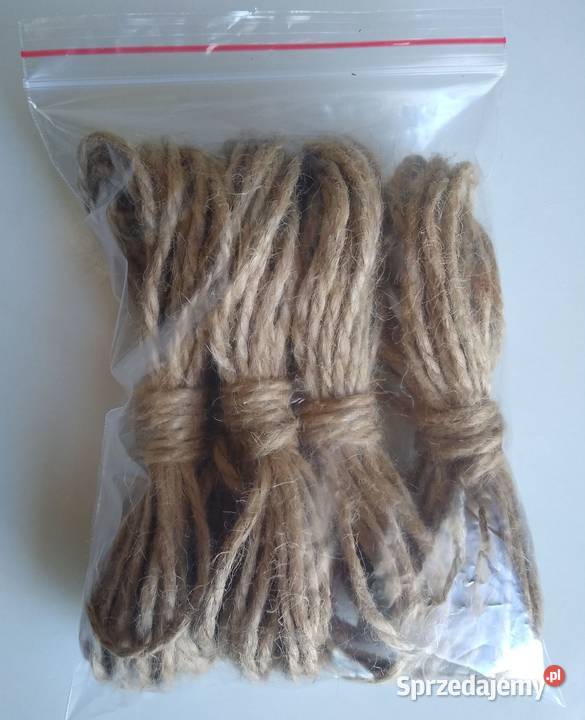 Sznurek juta naturalny ozdobny 2 mm 4 x 620 Gdańsk