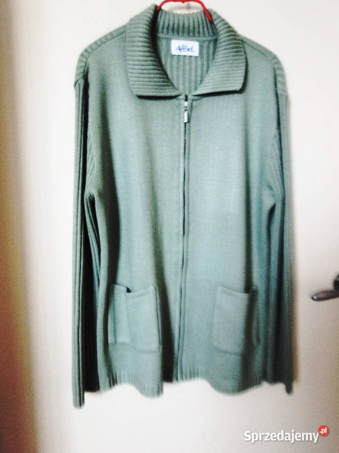 Oliwkowy kardigan 4042 na suwak 2 kieszenie Rozmiar 40(L) Warszawa sprzedam