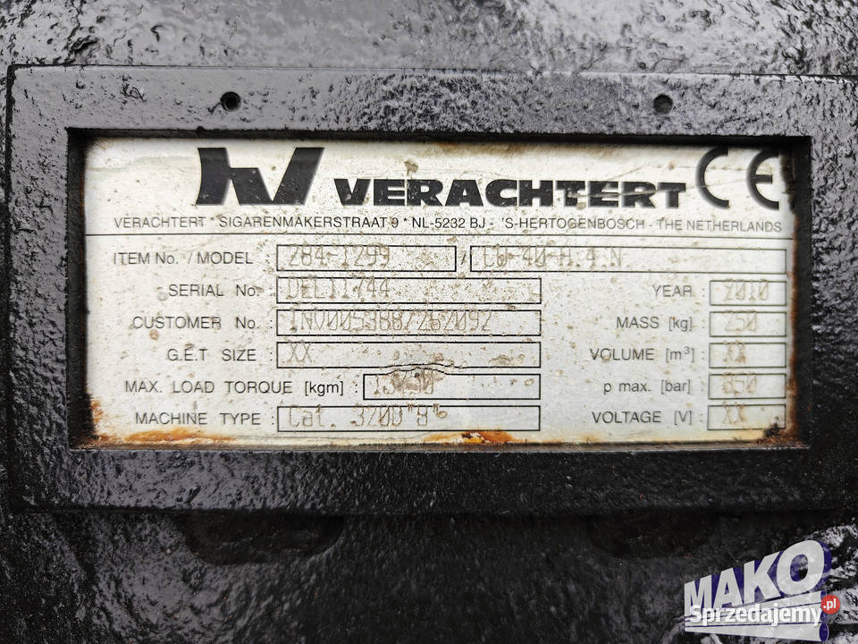 Szybkozłącze hydrauliczne Verachtert CW40 CW30 Ostrowiec Świętokrzyski