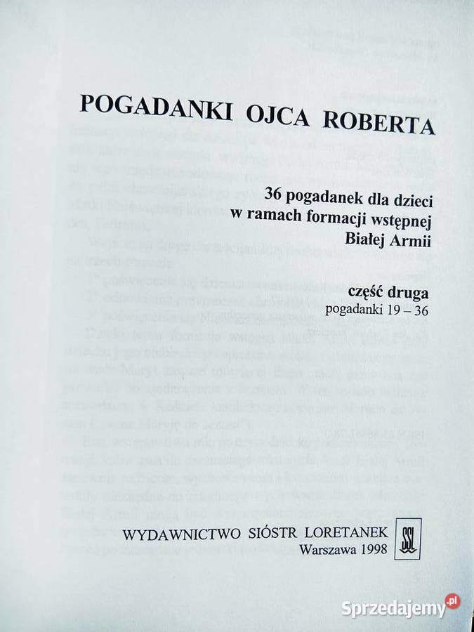 Pogadanki Ojca Roberta ksiąŻki antykwaryczne Warszawa