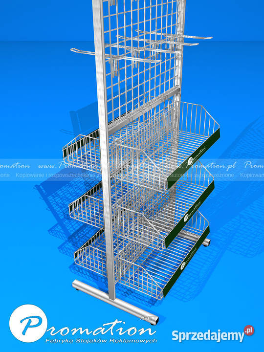 Regał sklepowy metalowy z koszykami ekspozytor Warszawa