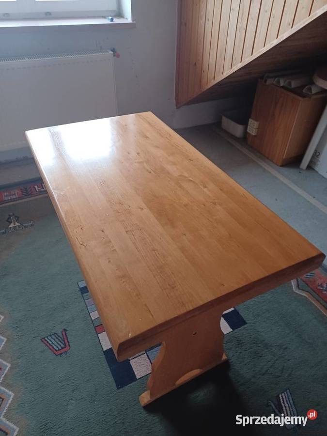 Ładny masywny stół drewniany wielkopolskie