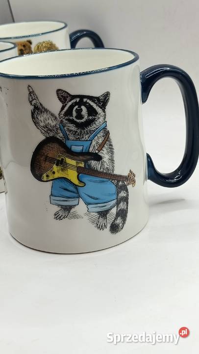 Cztery muzyczne kubki ze zwierzętami Zamość