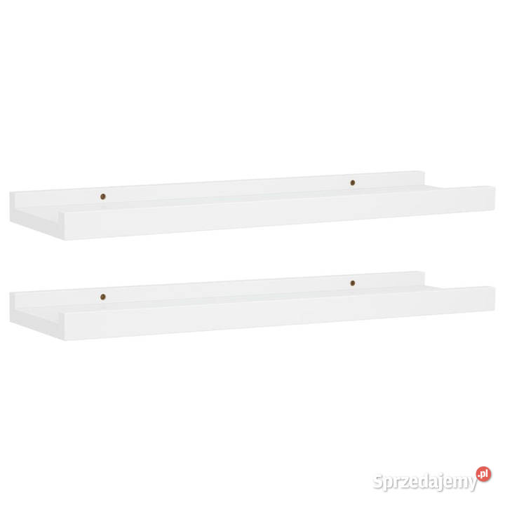 Półki ścienne na zdjęcia 2 białe 40x9x3 MDF Warszawa