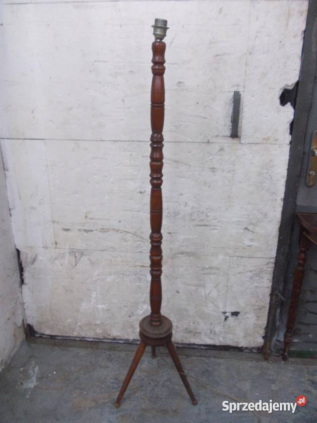Stara drewniana lampa stojąca 145 Bielsko-Biała