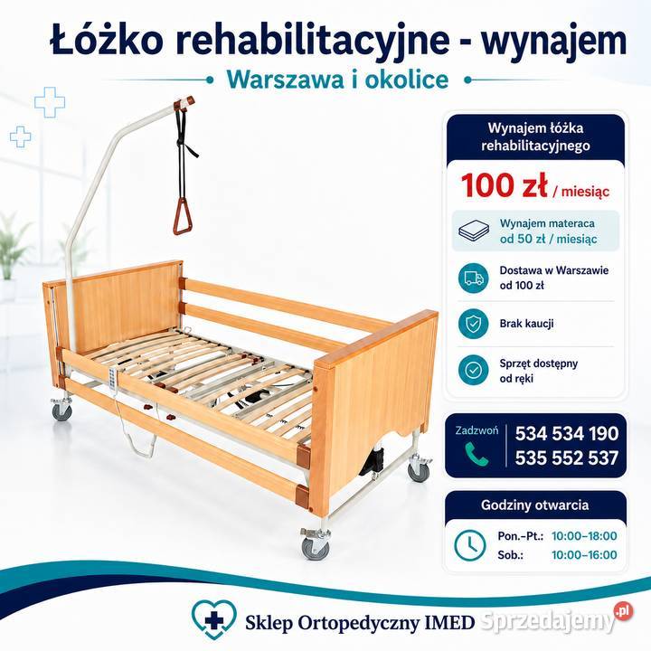 WYNAJEM SPRZĘTU REHABILITACYJNEGO WARSZAWA IMED mazowieckie sprzedam