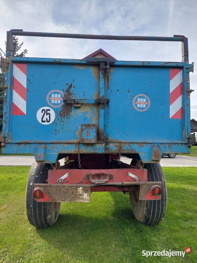 Przyczepa Jednoosiowa Mengele 7 t nieuszkodzony Przyczepy rolnicze Miechów