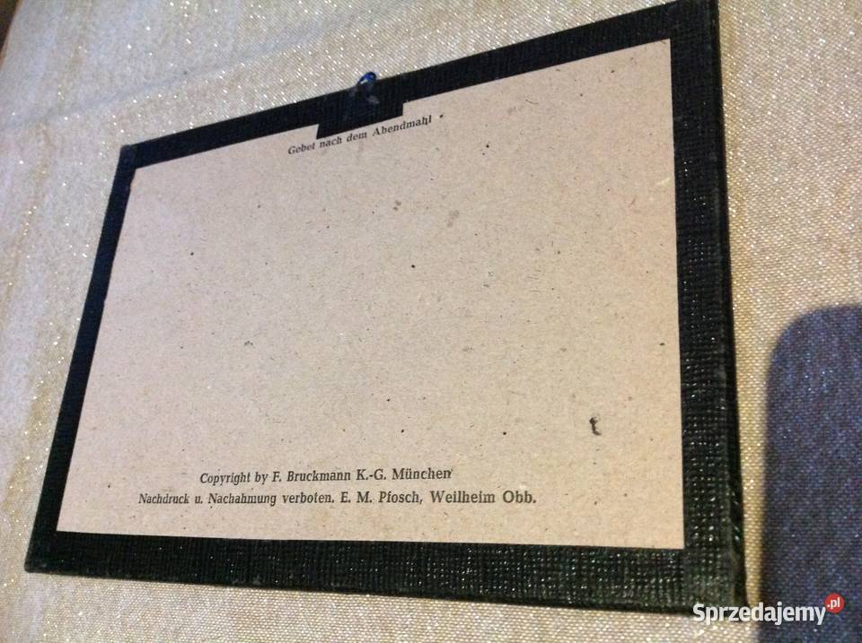 Obrazek Religijny Fotografia F BRUCKMANN STARY Nowa Sól sprzedam