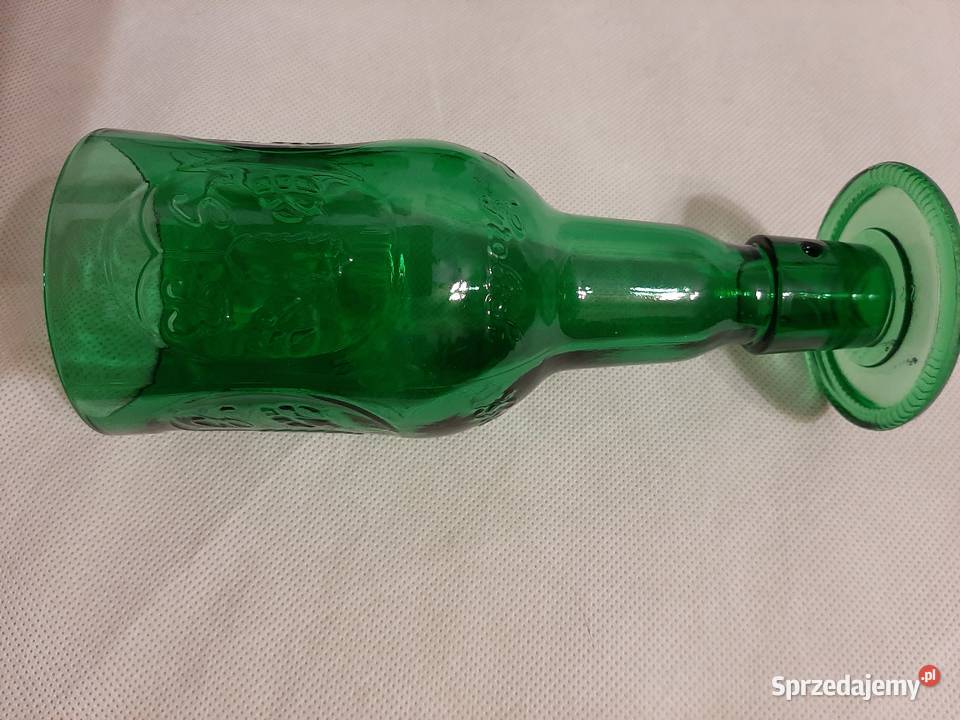 Grolsch trzy kufle do piwa zielone szkło odcienie zieleni