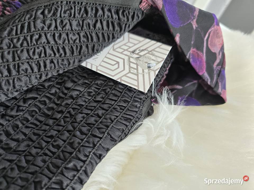 Sukienka siateczkowa z gumkami Fiolet Rybnik