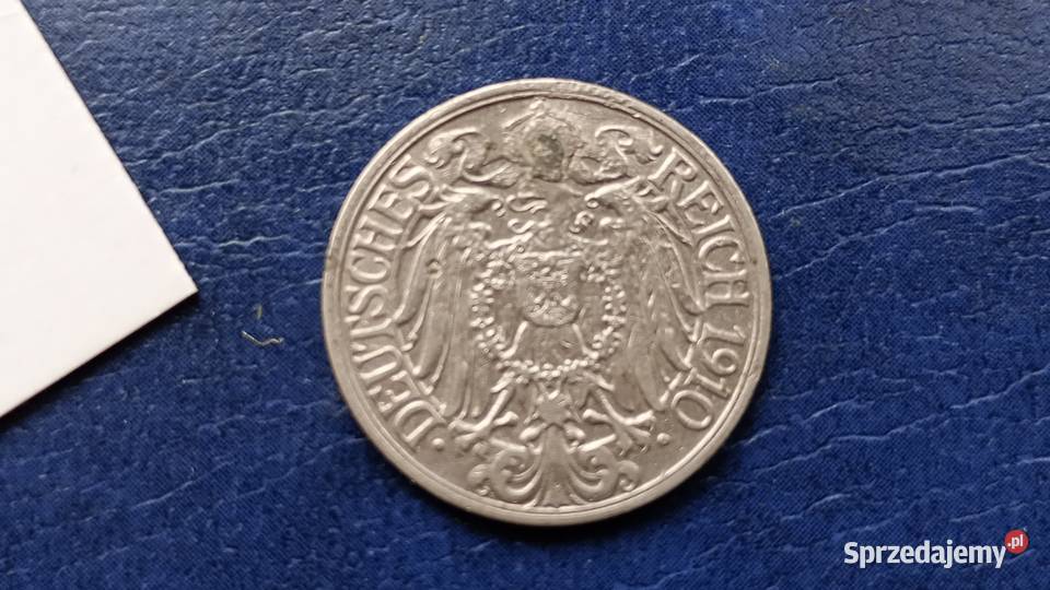 Stare monety 25 pfennig 1910 A Niemcy 2 Antyki, Sztuka, Kolekcje podkarpackie Lesko