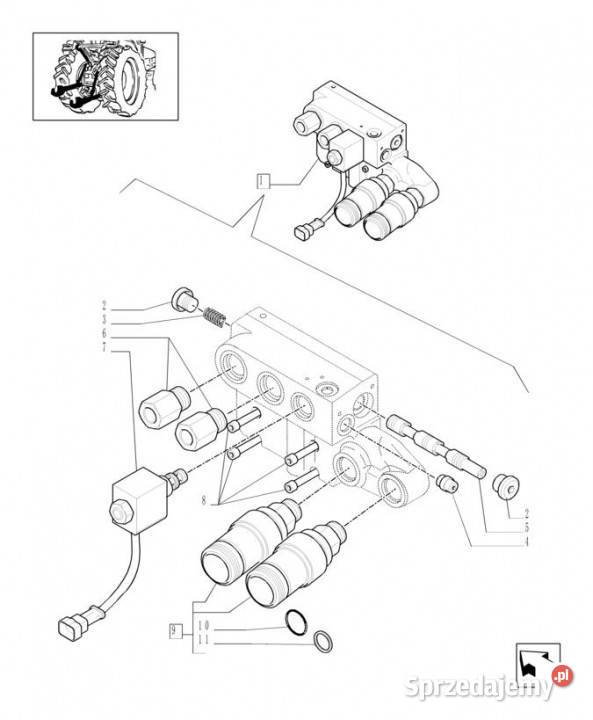 Holland T6010 Zawor elektromagnet 47134652 Jastrzębniki