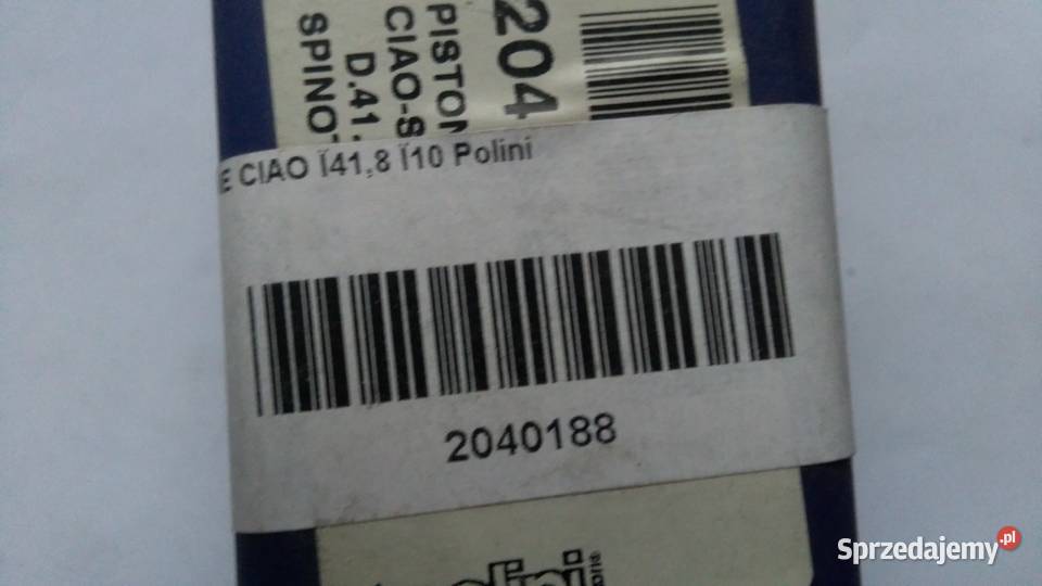 Tłok Polini 418 mm PIAGGIO CIAO 2040188 Tłoki podlaskie Bielsk Podlaski sprzedam
