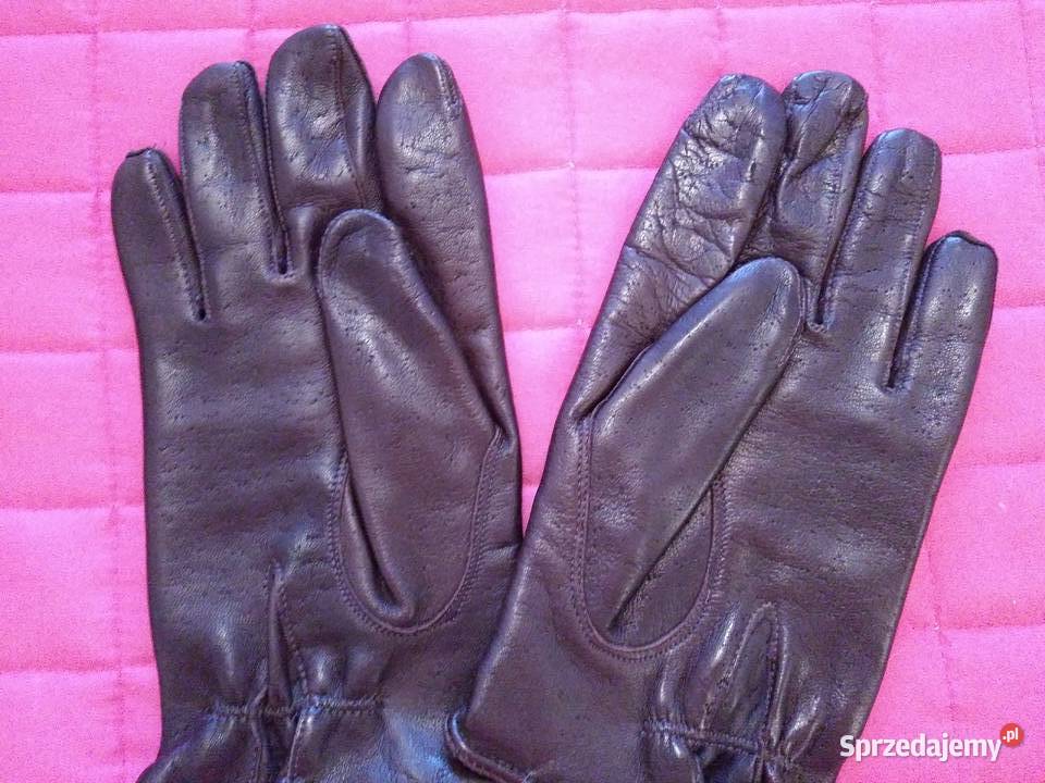 Rękawiczki ze skóry naturalnejbrązowe Dla mężczyzn Kielce